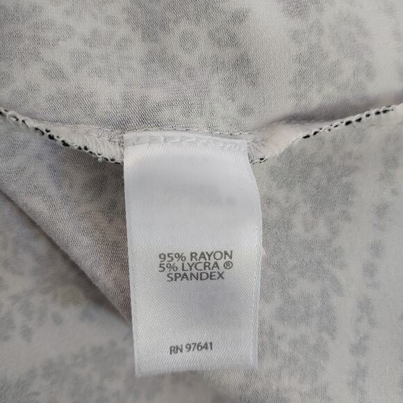 J. Jill Wearever Collection Black & White Paisley Casual Shift Dress Size S - Picture 11 of 11